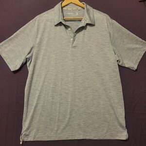 Mens Walter Hagen Blue Stripe Golf Polo Shirt Casual Comfort. Size Large